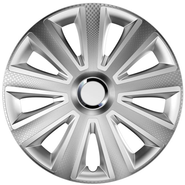 Τάσια Αυτοκινήτου Versaco Aviator Ασημί - Carbon Με Δαχτυλίδια Χρωμίου 104288 Rc Cbx 14''