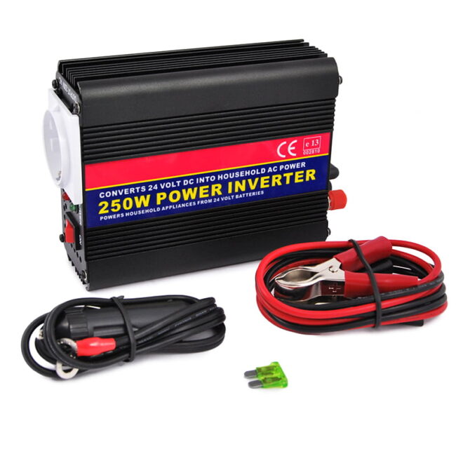 photo ΜΕΤΑΣΧΗΜΑΤΙΣΤΗΣ 24V ΣΕ 250W 2 ΜΠΡΙΖΕΣ