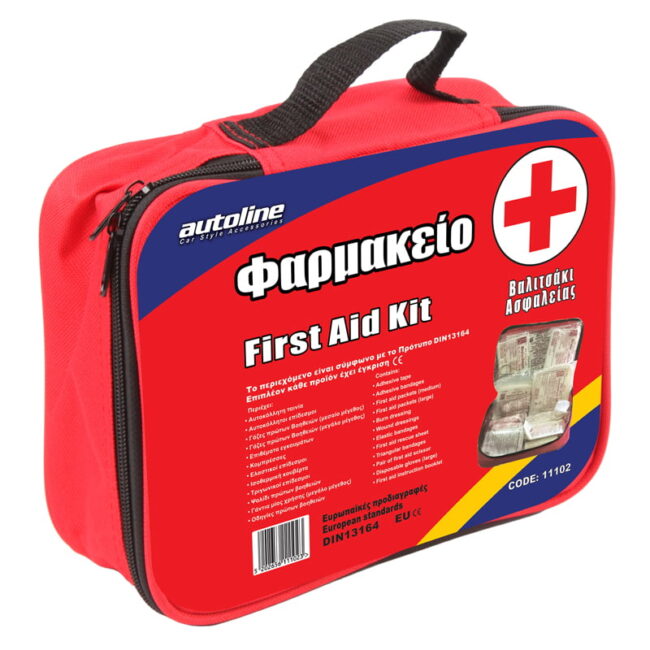 photo Φαρμακείο Αυτοκινήτου Τσαντάκι First Aid Kit με Εξοπλισμό Κατάλληλο για Πρώτες Βοήθειες EU/CE