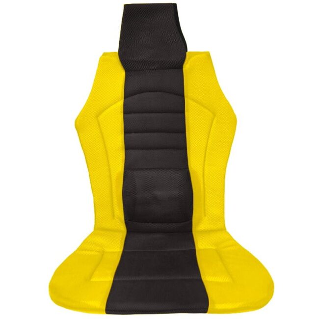 photo Πλατοκάθισμα Μπροστινό Universal (PolyMesh) SPORTING 1 τμχ - ΜΑΥΡΟ/ΚΙΤΡΙΝΟ