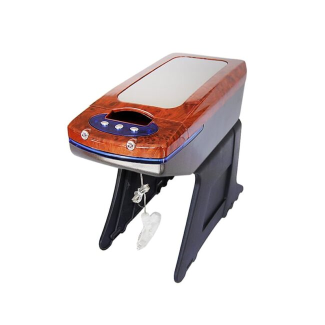 photo ΚΟΝΣΟΛΑ ΜΕ ΜΠΛΕ NEON LIGHT - ΞΥΛΟ/ΑΣΗΜΙ