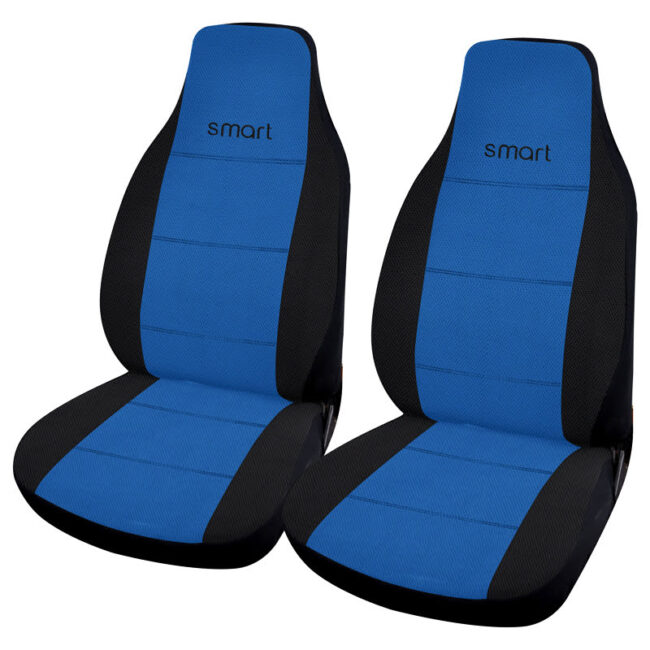photo Καλύμματα Μπροστινά ΣΕΤ Smart με Ενσωματωμένο Κεφαλάρι (PolyMesh) 2 τμχ - ΜΑΥΡΟ/ΜΠΛΕ