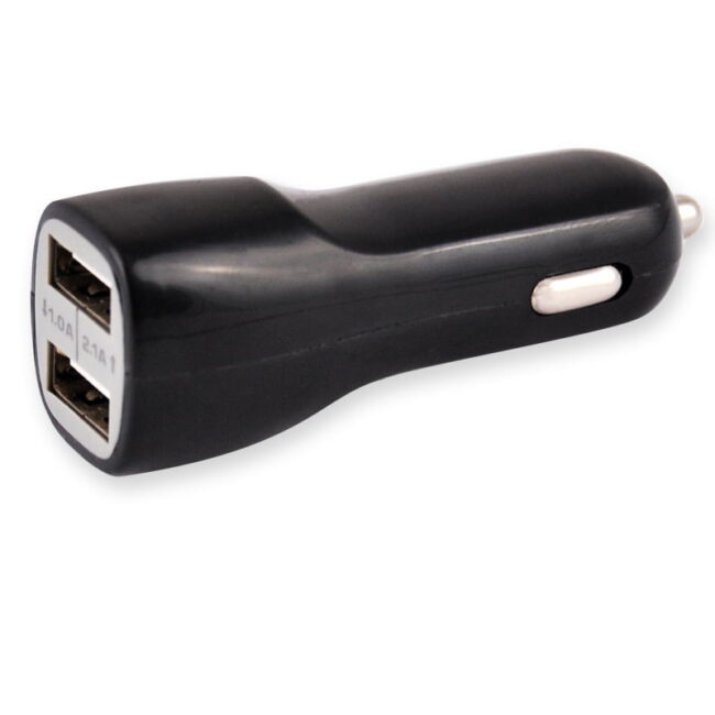 photo ΦΟΡΤΙΣΤΗΣ ΑΥΤΟΚΙΝΗΤΟΥ 2 USB 1000/2100mA - ΜΑΥΡΟ