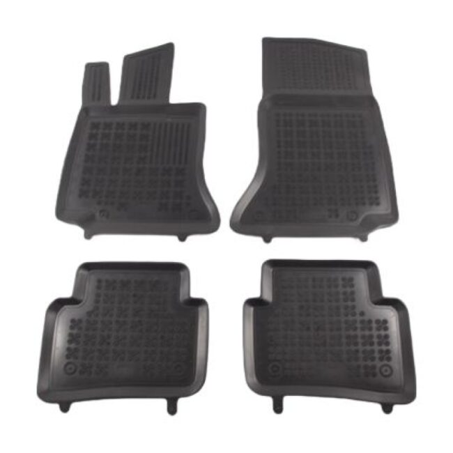 Λαστιχένια πατάκια αυτοκινήτου Rezaw-Plast σε μορφή σκάφης για Mercedes C-Class W206 (2021+) - Σετ 4 Τεμαχίων